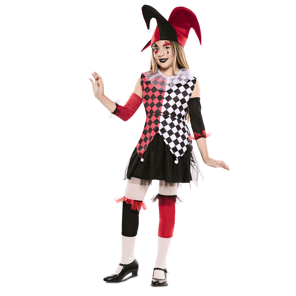 ▷ Costume Arlecchino Rosso Bambina OFERTA 【 NOVITA 】La Casa di Carnevale