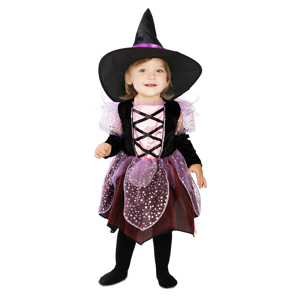 Costume Strega Bambina Viola 7-9 Anni - Fiestas Guirca - Idee regalo