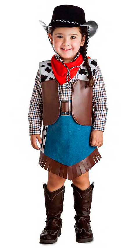 Rubie's Costume carnevale travestimento t-shirt cowgirl Halloween R  Taglia disponibile 3-4 anni