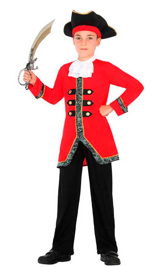 COSTUME VESTITO ABITO TRAVESTIMENTO CARNEVALE HALLOWEEN COSPLAY BAMBINA  CAPITANO PIRATA - 0698 (anni 02/03)