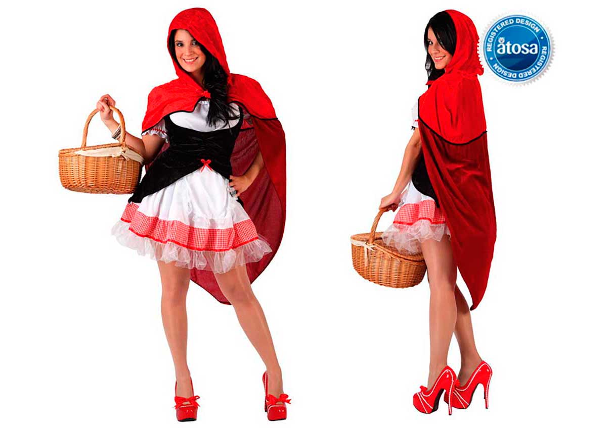 Costume cappuccetto rosso satinato donna: Costumi adulti,e vestiti di  carnevale online - Vegaoo