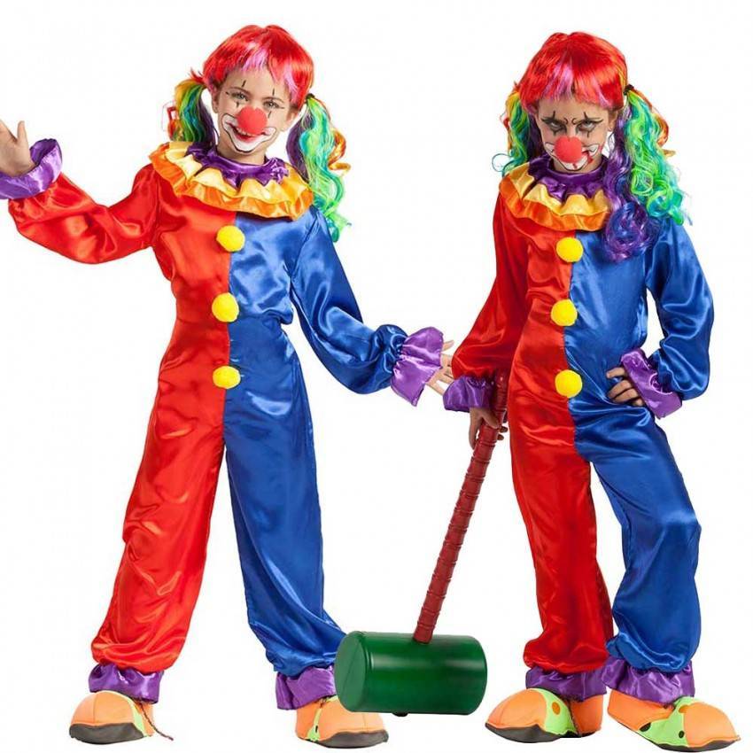 Costume pagliaccio bambina clown 705954-T-01