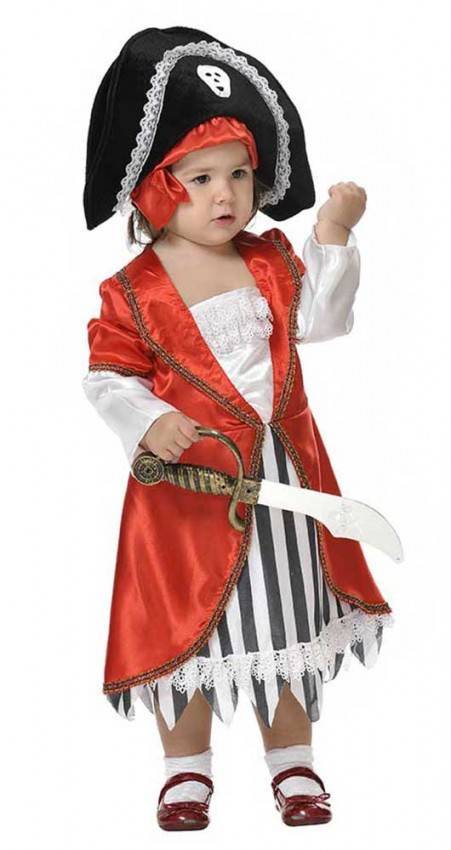 Costume da pirata donna per bambina 2/3 anni