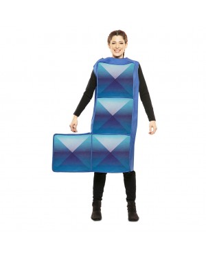 Costume Tetris Adulto Azzurro per Carnevale | La Casa di Carnevale