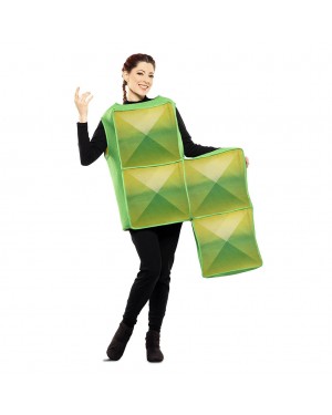 Costume Tetris Adulto Verde per Carnevale | La Casa di Carnevale