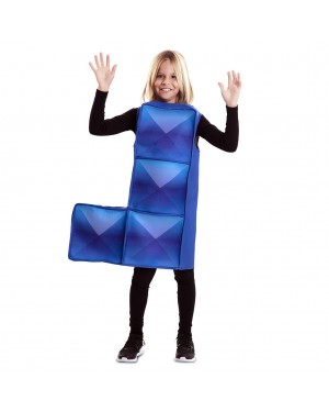 Costume Tetris Bambino Azzurro per Carnevale | La Casa di Carnevale