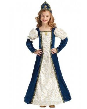 Costume da Principessa Medievale Blu Bimba