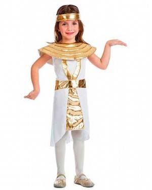 Costume Egiziana Oro Taglia 3-4 Anni per Carnevale