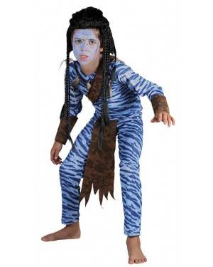 Costume Guerriero-Avatar Bambino Taglia 4-12 per Carnevale