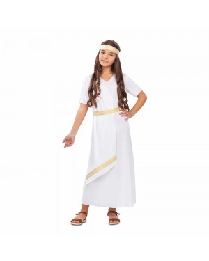 Costume Romana Bianca Bambina per Carnevale | La Casa di Carnevale