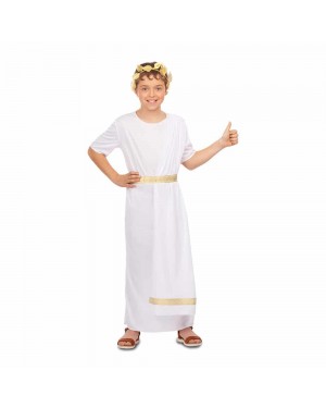Costume Romano Bianco Bambino per Carnevale | La Casa di Carnevale