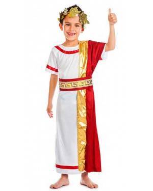Costume Senatore Romano Rosso Taglia 3-4 per Carnevale