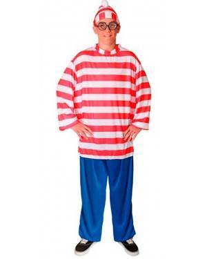 Costume Wally-Waldo Adulto Tg. Unica