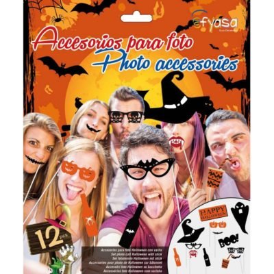 Accessoris per a Foto Halloween amb Vareta 12 Udes.
