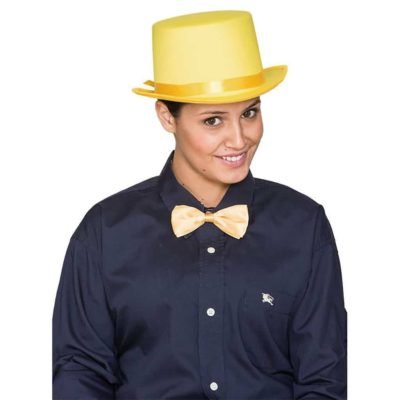 Cappello Cilindro Satinato Giallo