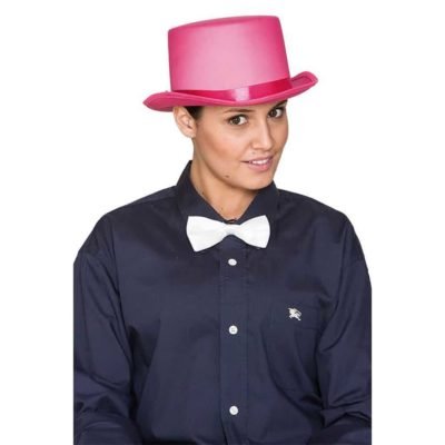 Cappello Cilindro Satinato Rosa