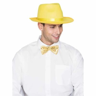 Cappello Gangster Feltro Giallo