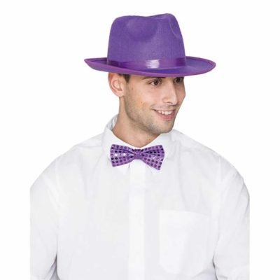 Cappello Gangster Feltro Viola