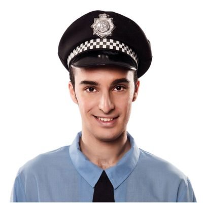 Cappello Poliziotto in Tessuto per Adulti