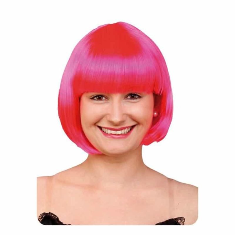 Caschetto Rosa con Frangia Fluo