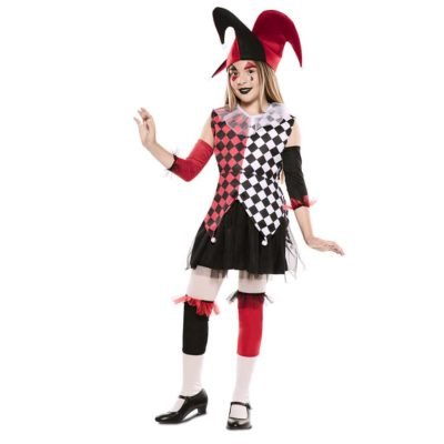 Costume Arlecchino Rosso Bambina
