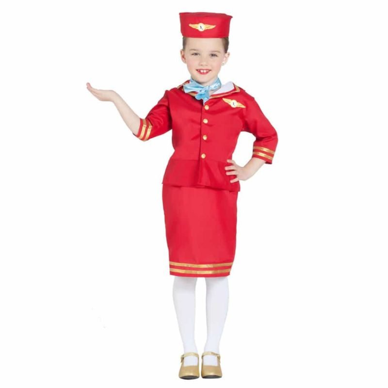 Costume da Assistente di Volo Rosso