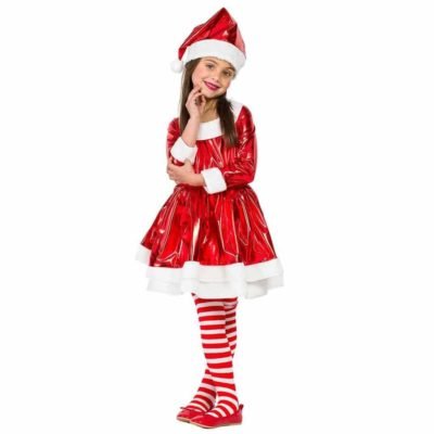 Costume da Babba Natala Rosso Elettrico Bimba