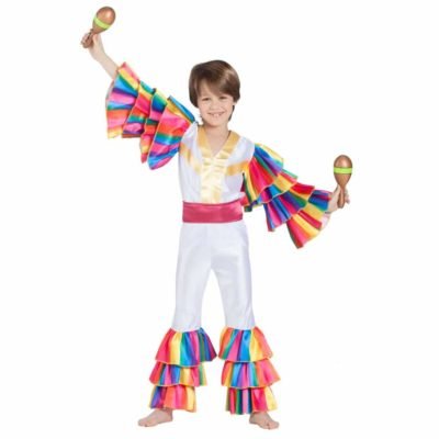 Costume da Ballerino di Rumba Bianco per Bambini