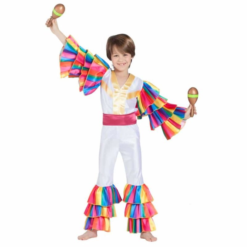Costume da Ballerino di Rumba Bianco per Bambini