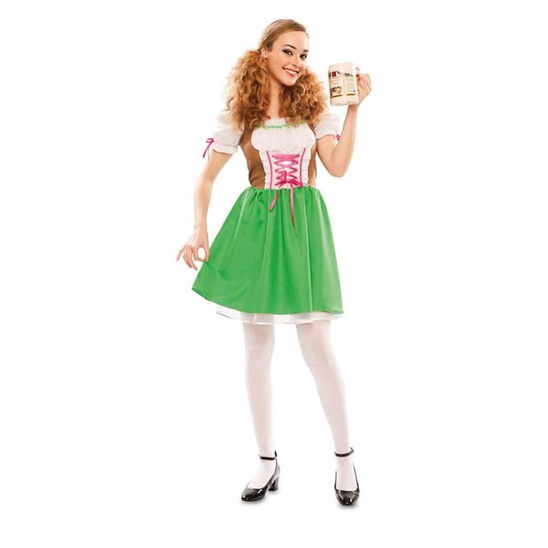 Costume da Bavarese Verde per Donna