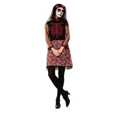 Costume da Catrina Rosso Donna