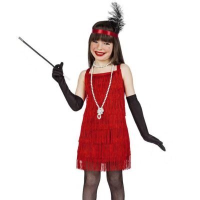 Costume Charleston Frange Rosso