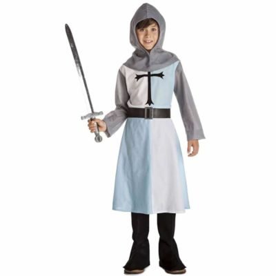 Costume Crociato Cavaliere Medievale Blu