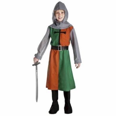 Costume Crociato Cavaliere Medievale Verde