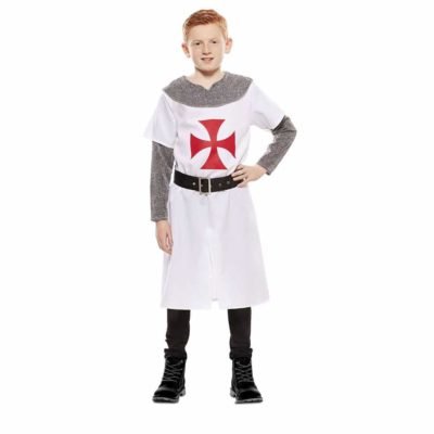 Costume da Crociato Medievale Bianco Bambino