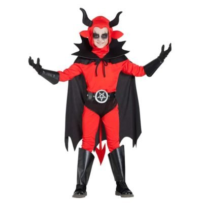 Costume da Demone Slip con Mantello Bambino