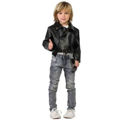 Costume Giacca di Pelle Travolta Bimbo