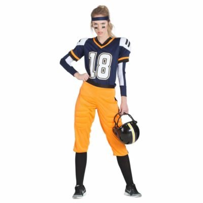 Costume da Giocatrice di Rugby Azzurro