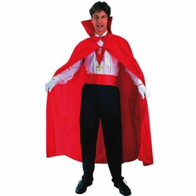 Costume Mantello Vampiro Rosso Adulto Unica