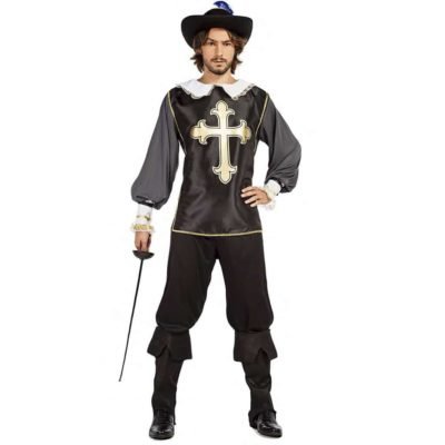 Costume Moschettiere Nero Adulto