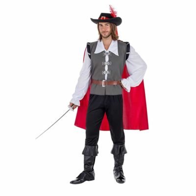 Costume da Moschettiere Grey Uomo