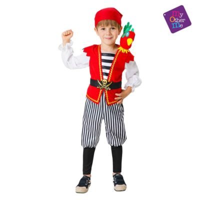 Costume Pirata con Pappagallo de Peluche