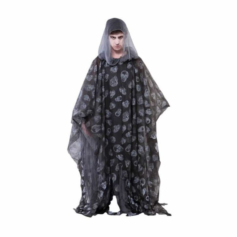 Costume Poncho Zombie Nero 175cm. Adulti