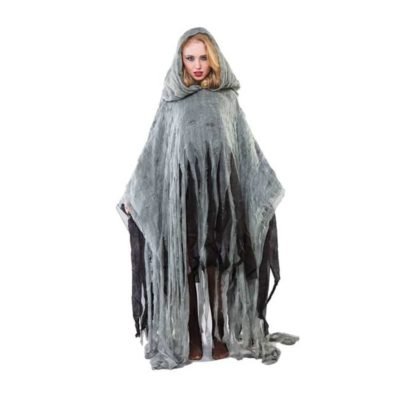 Costume Poncho Zombie Grigio 170cm