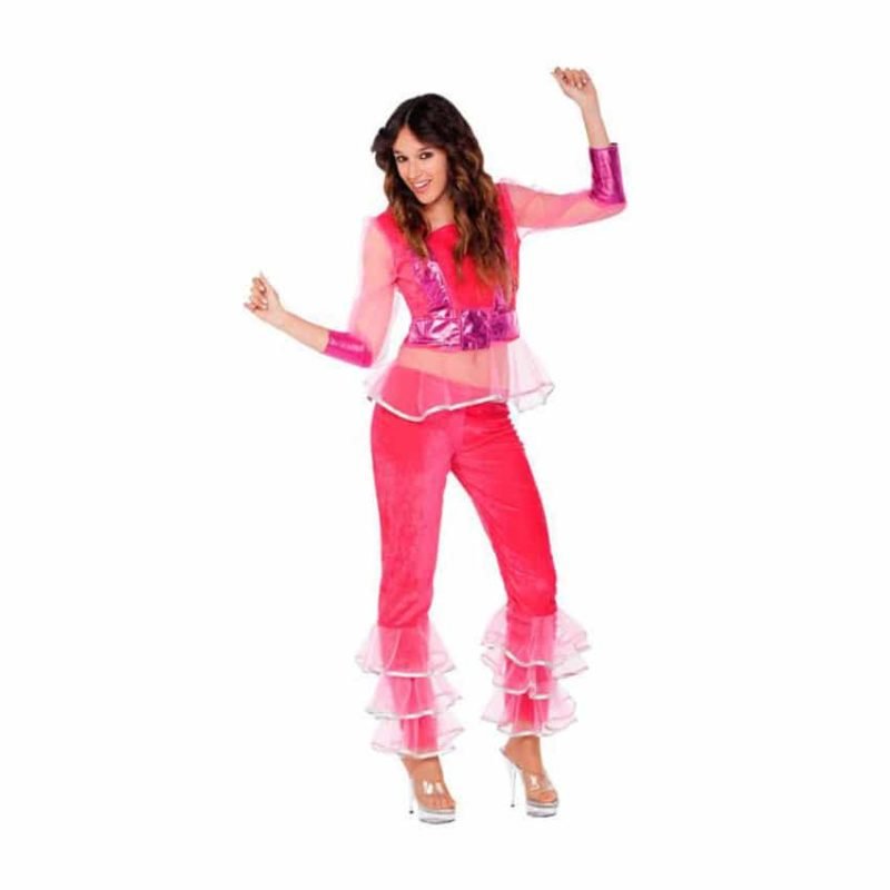Costume Ragazza Disco Rosa