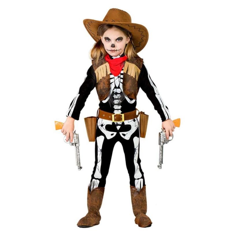 Costume da Scheletro Cowgirl Bimba