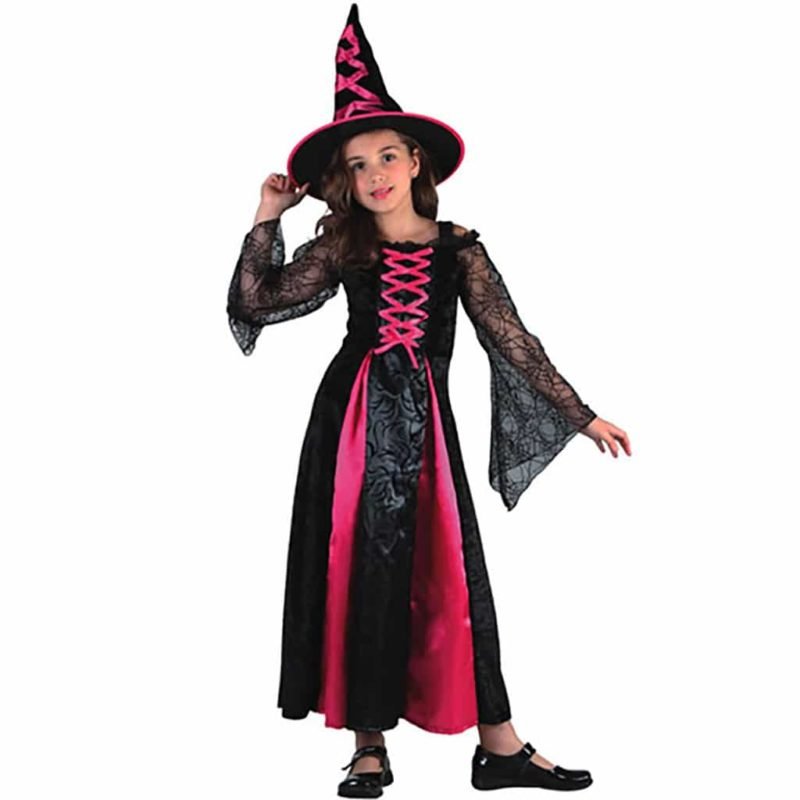 Costume Strega Rosa. Bambina