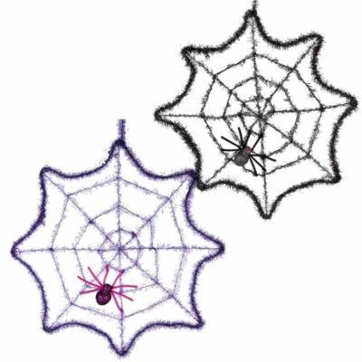 Decorazione Ragnatela con Ragni 50cm.