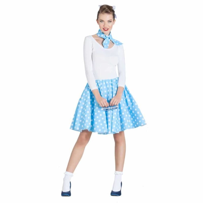 Gonna Blu con Sottoveste e Fazzoletto