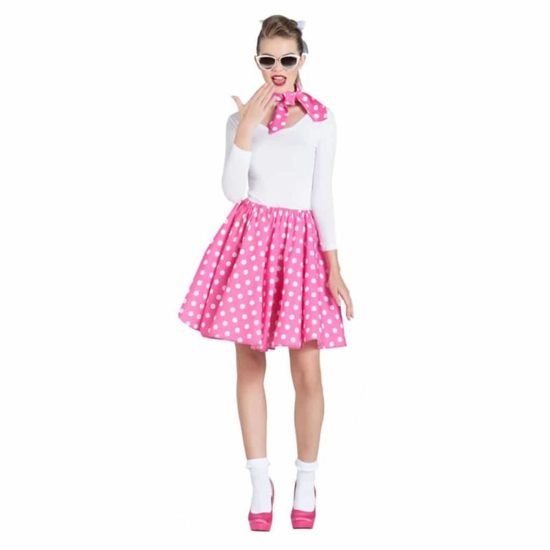 Gonna Rosa con Sottoveste e Fazzoletto